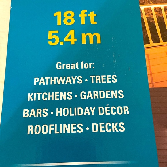 NIB LED rope lights 18 foot pathways, trees. Holiday, roofline decks - Picture 2 of 6